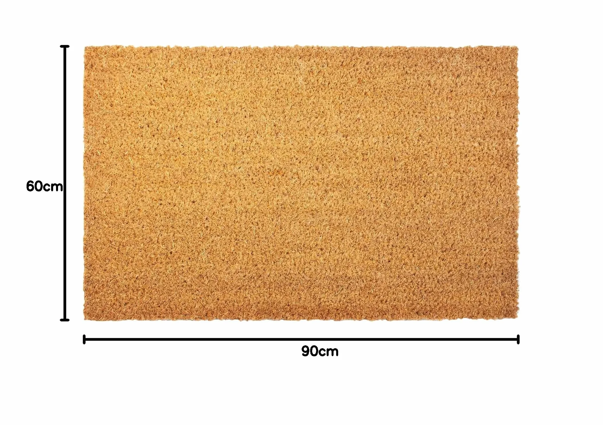 KARAT Zerbino per Interni ed Esterni, in Cocco – Zerbino in Cocco – Protezione Invernale con Retro Antiscivolo per Porta di casa, Naturale, 60 x 90 cm, 1,7 cm