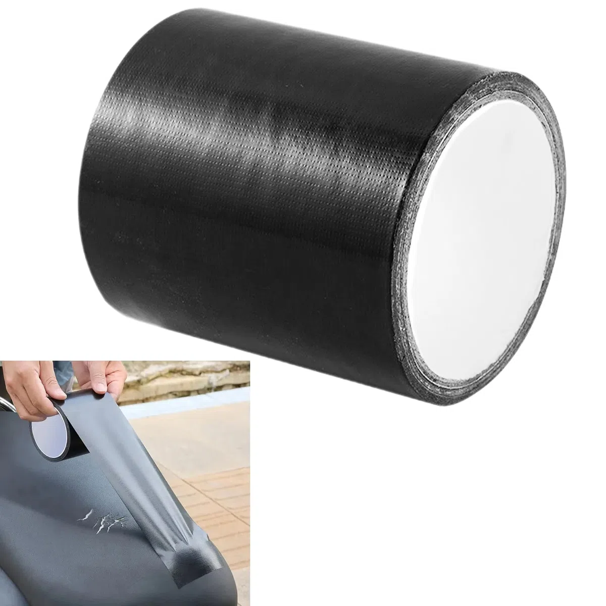 Pelle Adesiva Per Riparazioni - Nero, 1 Rotolo, 10cmx 10m, Kit la Riparazione Della Sintetica Autoadesiva, Toppe Autoadesive, Ripara Divano Sedili Dell'auto Mobili Divani Borse