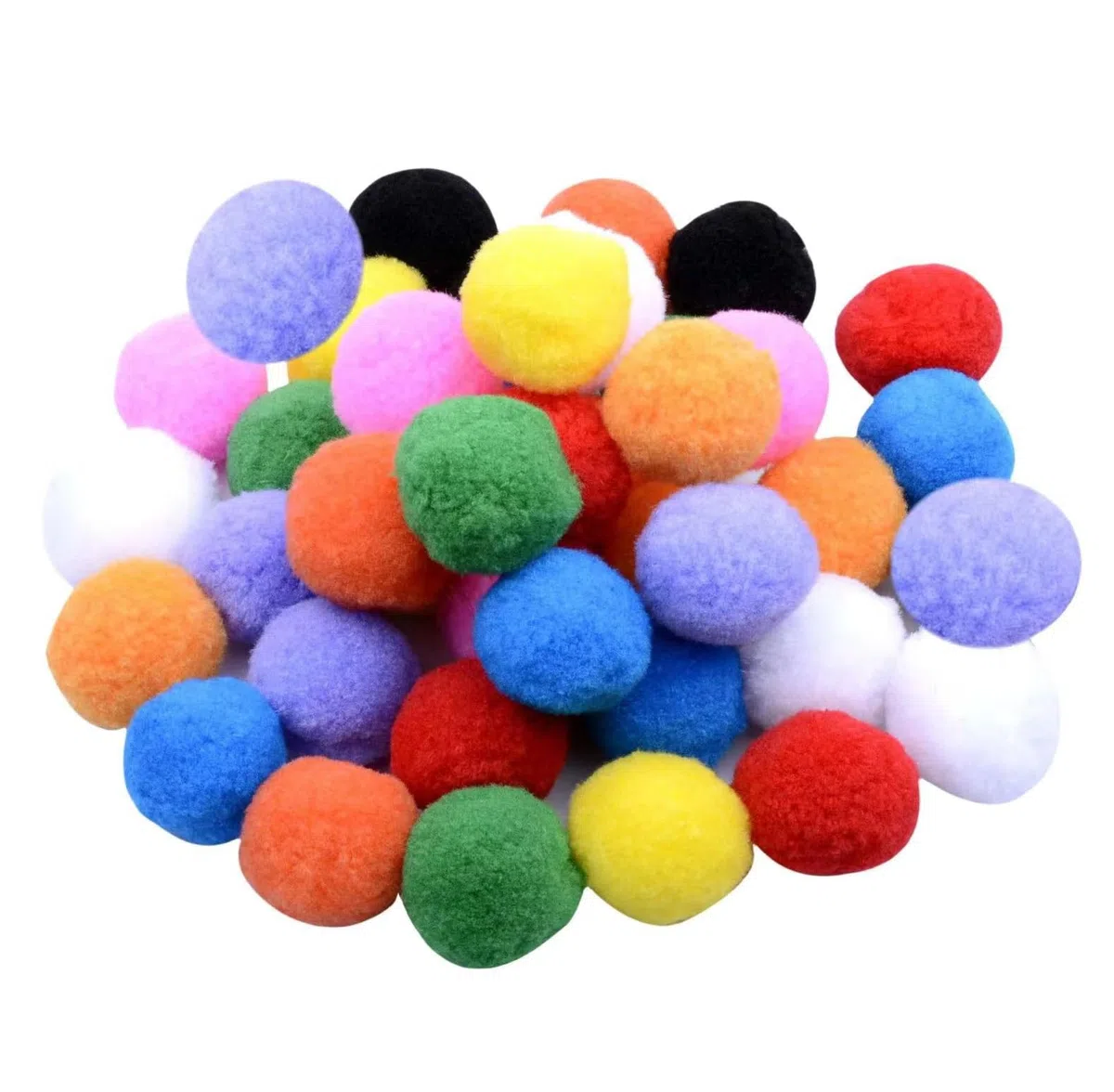 Confezione da 98 pompon da 5 cm, pon pon grandi e colorati, 50 mm, soffici palline di peluche, palline di peluche bobble, palline di pon pon grandi