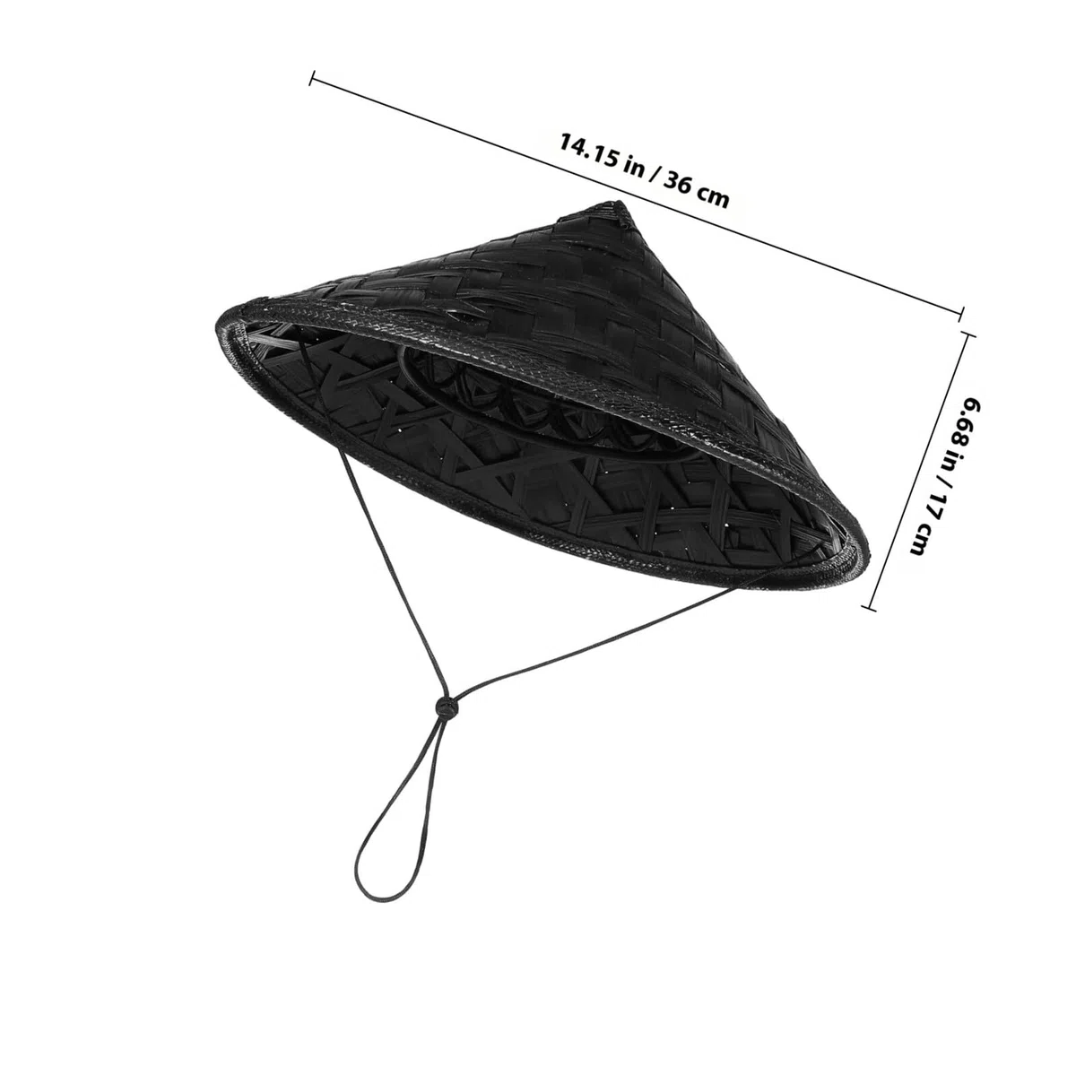 Cappello da samurai in bambù: cappello da samurai per cosplay - accessorio decorativo per feste per cosplay - decorazione per feste - accessorio per spettacoli