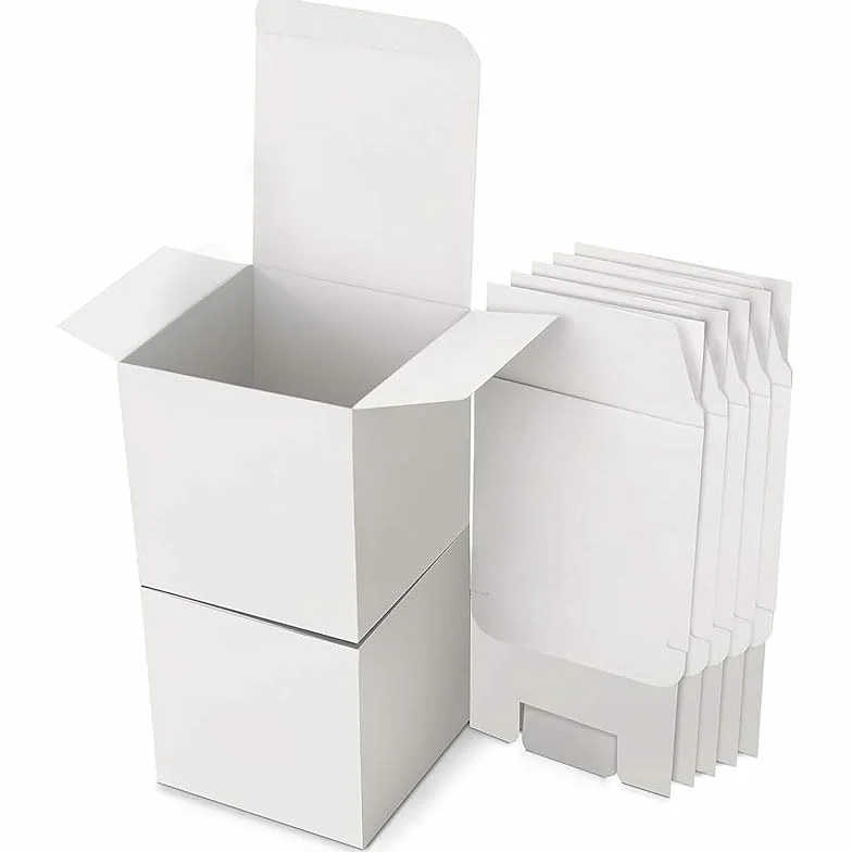 Ruikcoll 15 scatole di cartone, scatole di carta kraft, scatole di cartone con coperchio, scatola regalo quadrata per regali, compleanni, feste, matrimoni (15 x 15 x 15 cm, bianco)