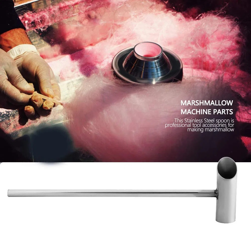 FTVOGUE Cucchiaio di Misurazione in Acciaio Inossidabile per Macchina per Zucchero Filato 29 cm Argento