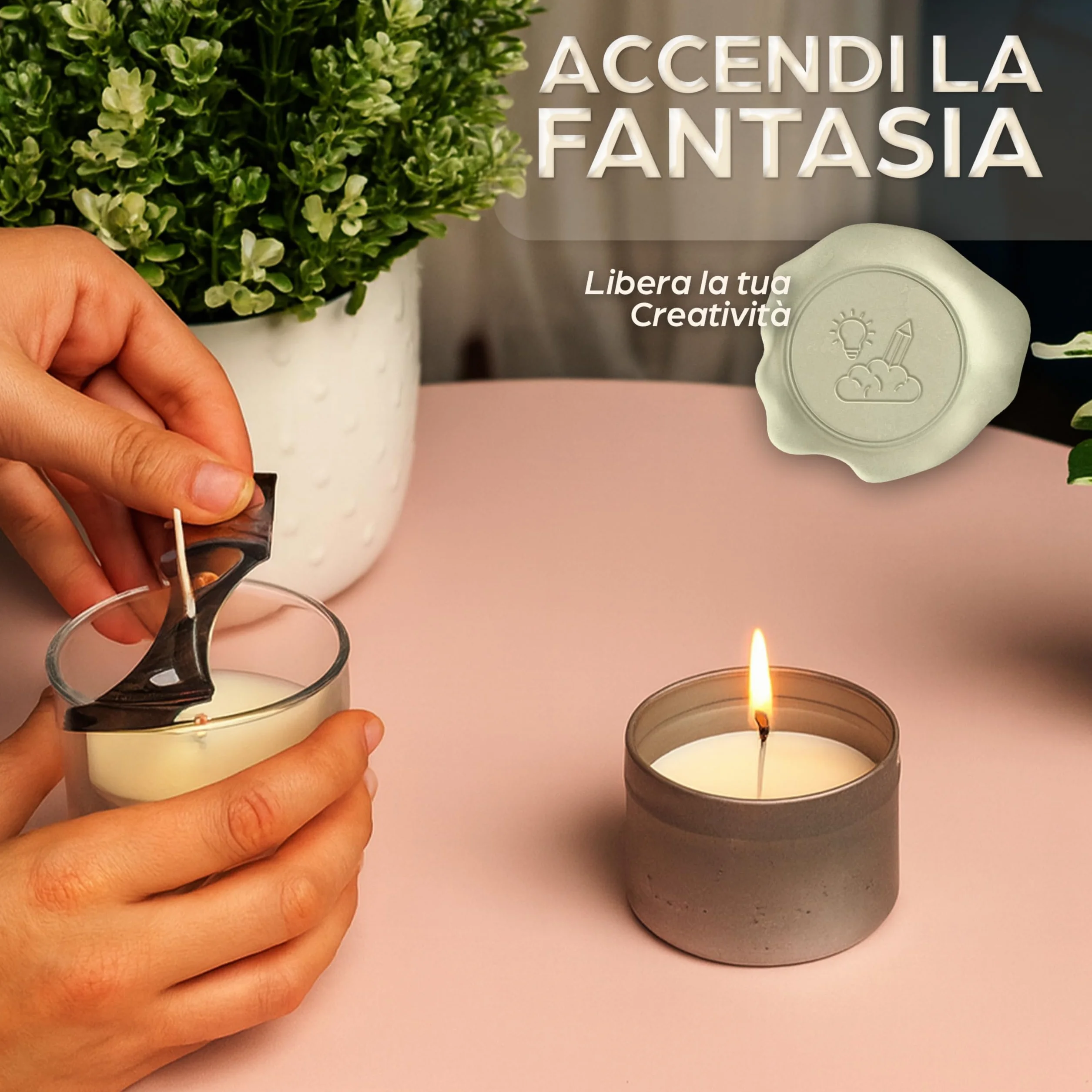 Generico Kit Candele Fai da Te Completo – Set per Creare Candele Artigianali con Cera e Accessori
