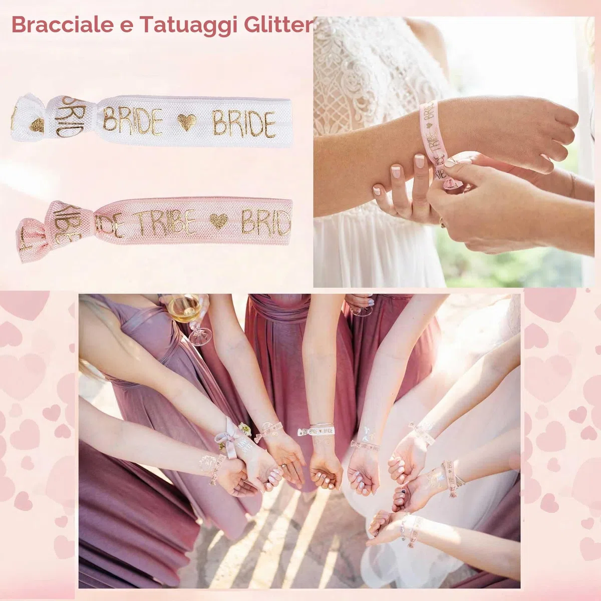 Accessori per addio al nubilato, collana con bicchierini da shot e braccialetto per tribù della sposa, decorazione per matrimoni, addio al nubilato (25 pezzi)