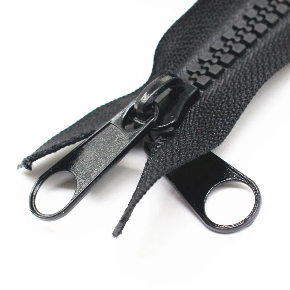 YaHoGa 182 cm #10 separare Grandi plastica Cerniere Lampo Nastro Nero con Doppio Linguetta Slider per Cucire, Sacco a Pelo, Barca, Tela, Copertura, Trampolino, Cuccia, Tenda