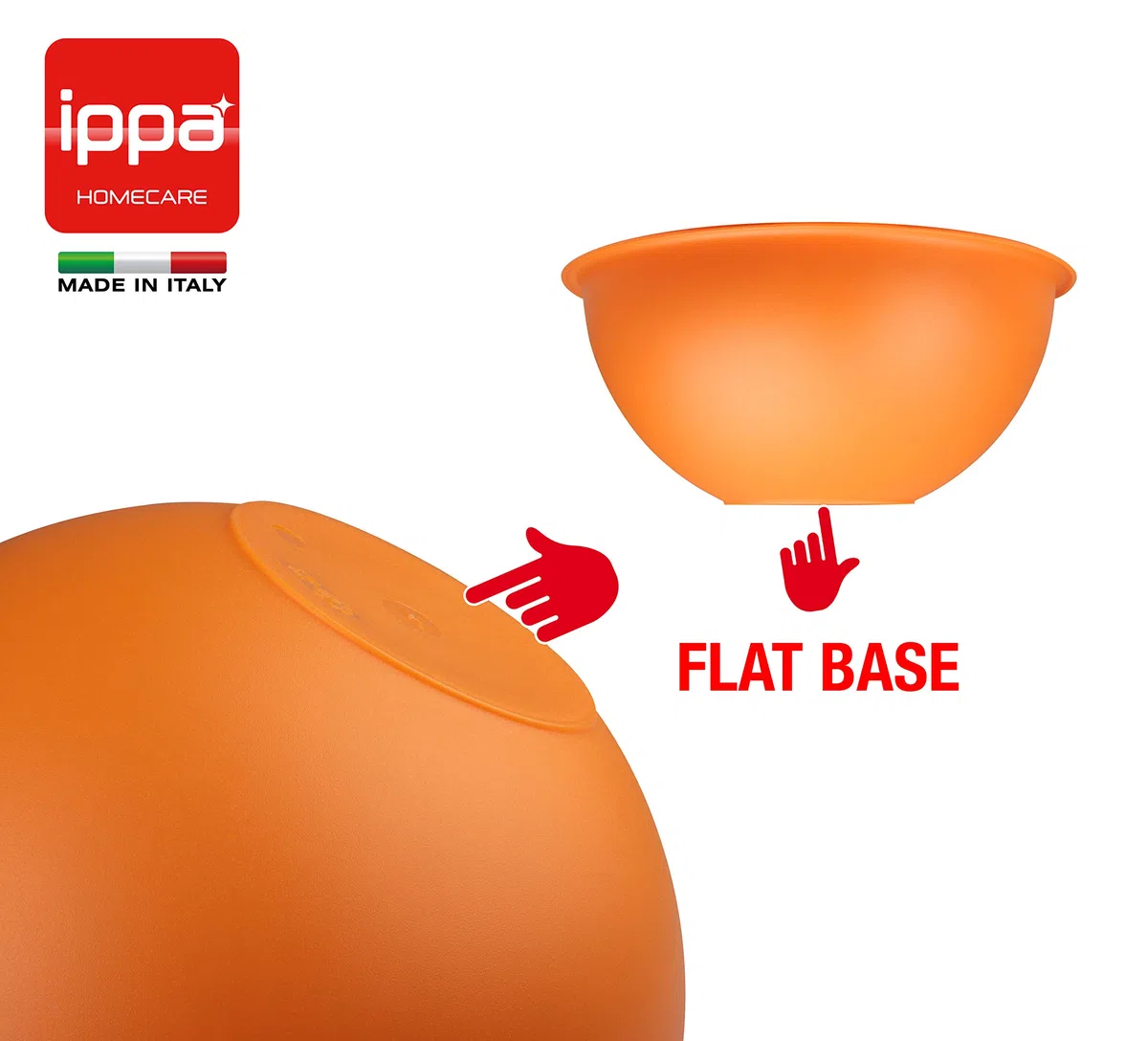 I.P.P.A. Set 5 insalatiere in polipropilene. Terrine 100% made in Italy. Perfette in cucina e in campeggio. 5 diametri: 14-18 - 23-26 - 30 cm
