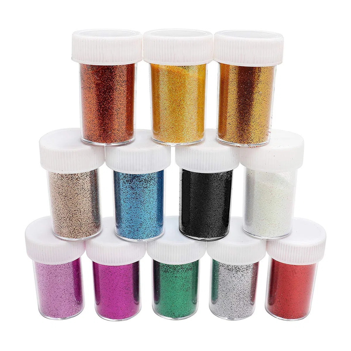 Glitter Polvere 12 pezzi Glitter per Pittura Multicolori Glitter per Slime Hobbistica Trucco Nail Art