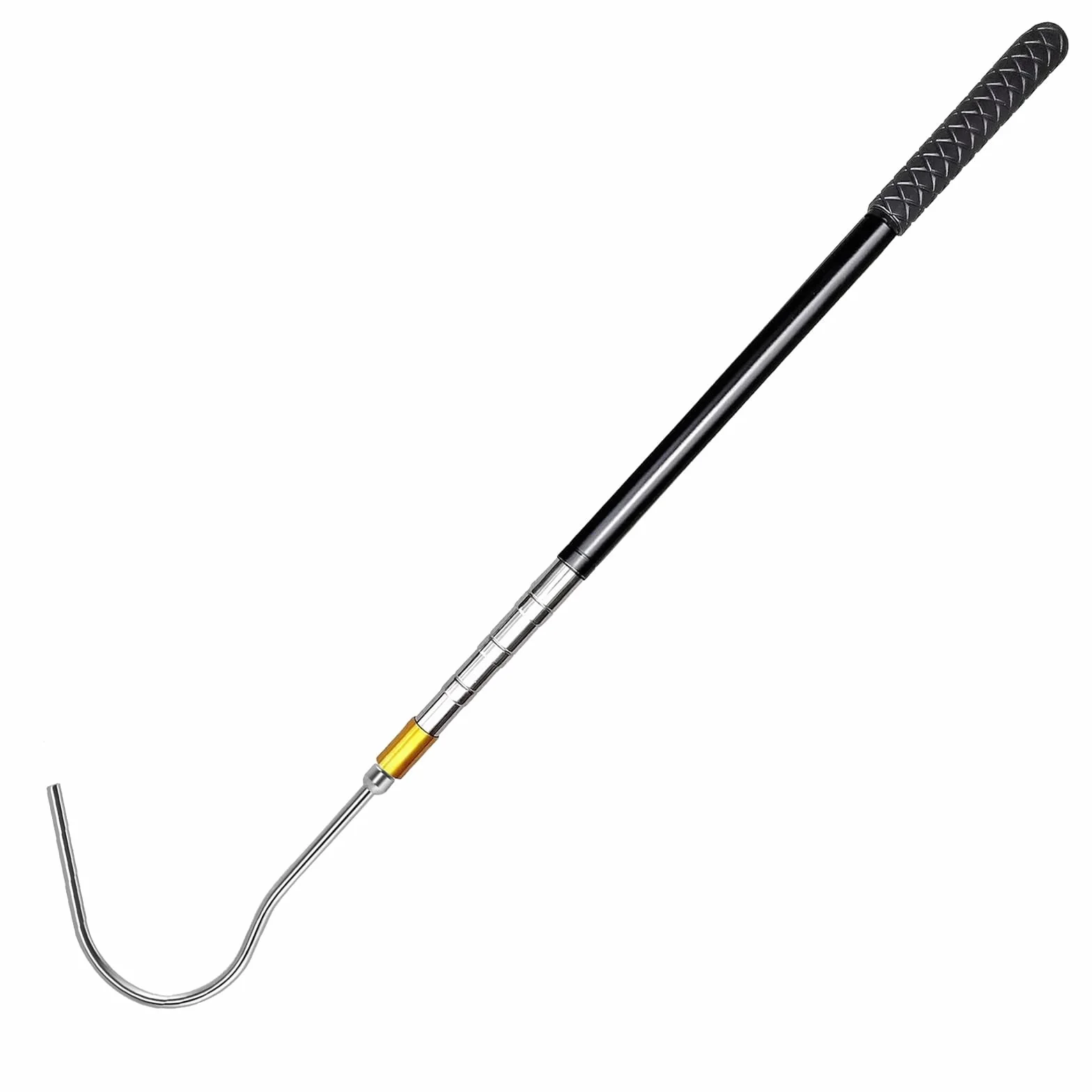 HASLED Asta Telescopica in Acciaio Inossidabile a 3 Sezioni con Gancio Resistente - Regolabile da 53 a 134 cm - per Interni ed Esterni