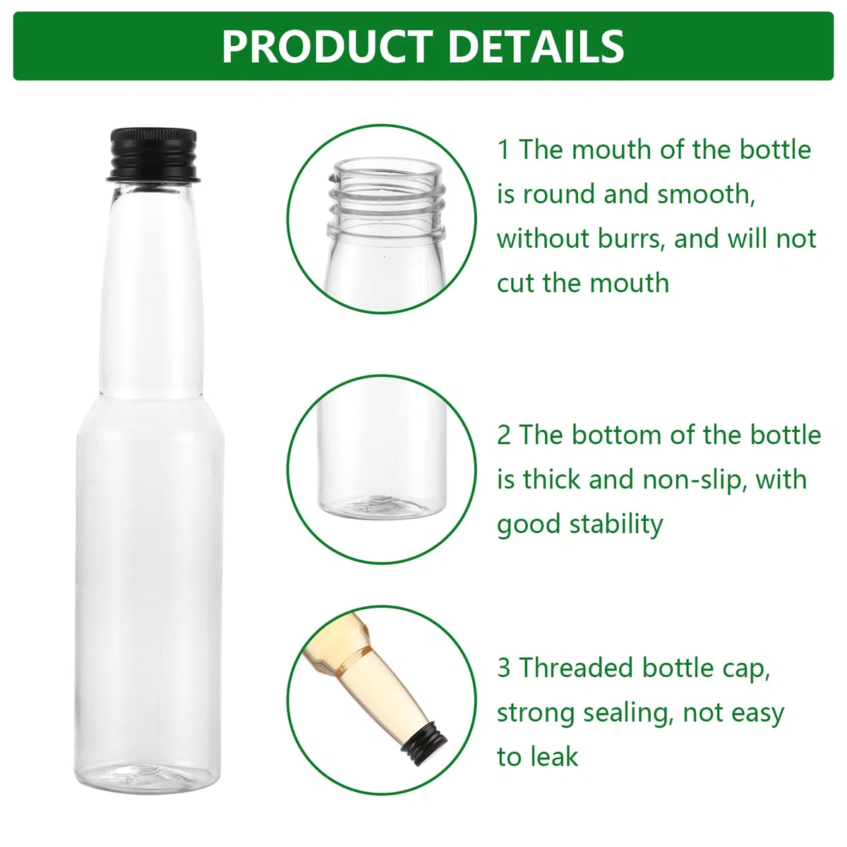 APACALI 20 mini bottiglie di liquore da 150 ml con tappi a vite e 2 imbuti, bottiglie per liquore per riempire liquidi per matrimoni, feste