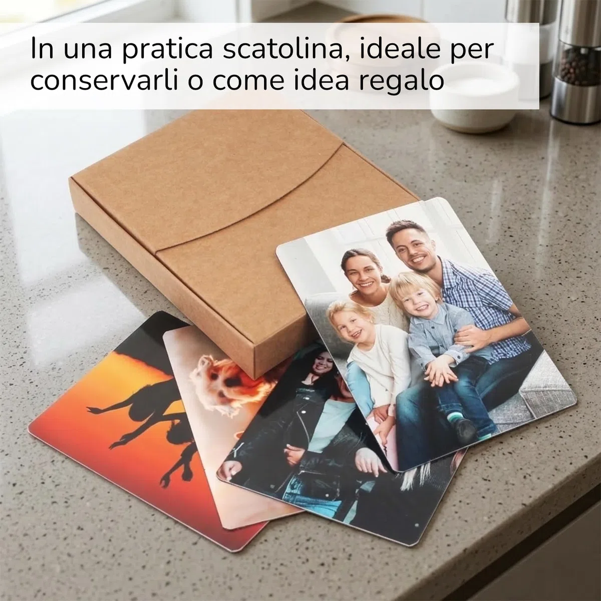 Calamite da Frigo Personalizzate con la Tua Foto - Magneti Flessibili Rettangolari - Stampa Professionale su Carta Fotografica - Regalo Originale e Unico. 16 calamite, 5 x 7,5 cm