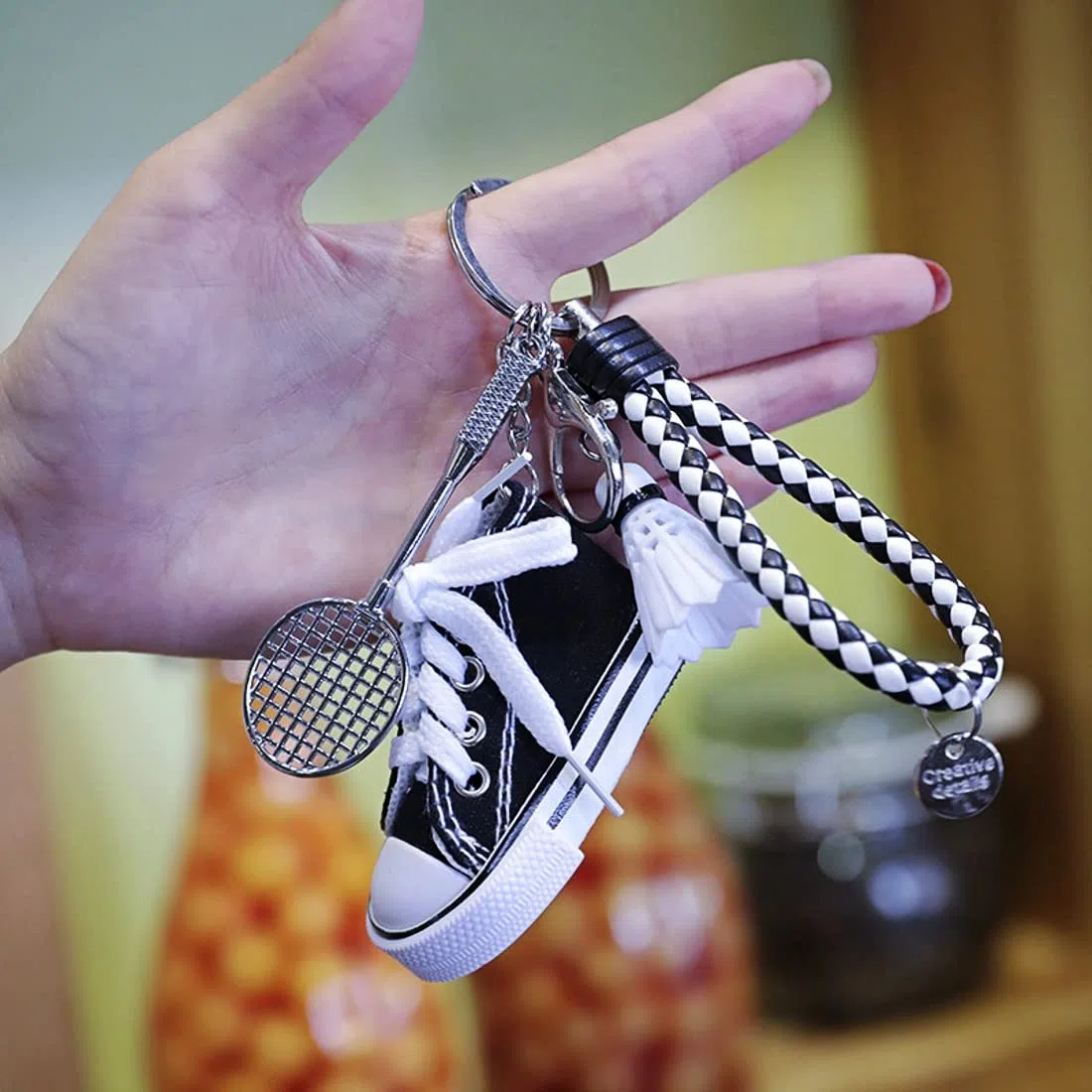 JZK 12x Mini sneaker portachiavi porta chiavi scarpe in tela per bomboniere feste laurea, pensiero pensierino omaggi feste compleanno per ragazzi ragazze, ringraziamenti ricordi per festa bambini