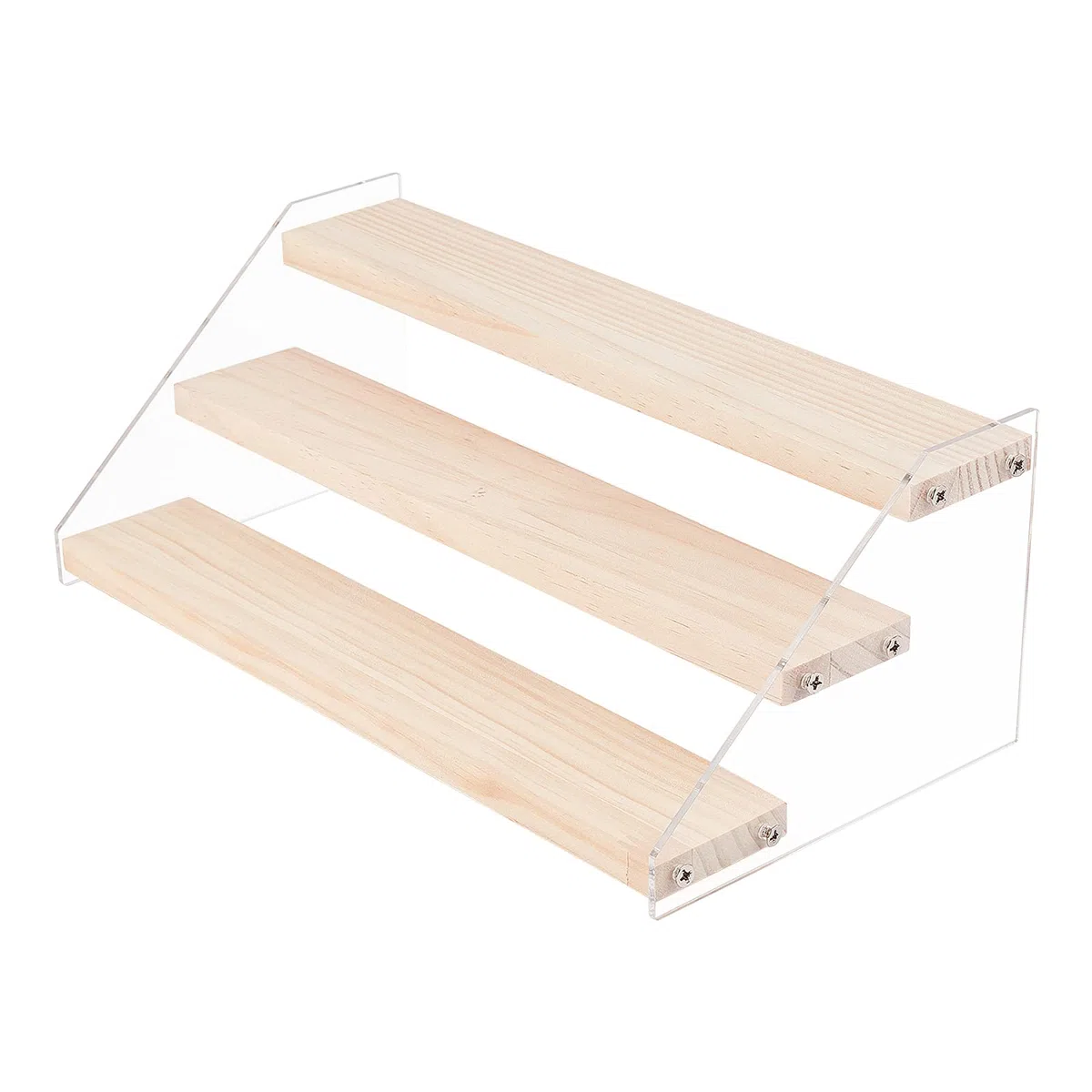 NBEADS Espositore in Acrilico, Espositore per Gioielli lahomia Espositore in Legno Acrilico a 3 Livelli Supporto per Portaoggetti con Scala a Pioli