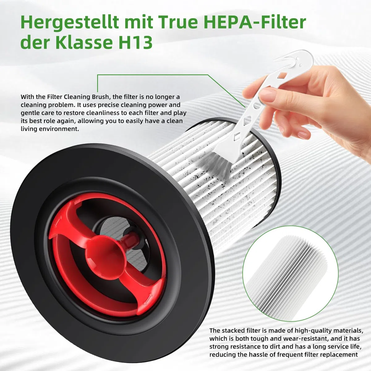 2 Pezzi Filtro Aspirapolvere Bosch Unlimited Gen2 Serie 8 per B-osch 12036642 & 12023349 S8 Filtro HEPA Per Aspirapolvere Bosc-h Unlimited Gen2 Accessori Contro Le Polveri Sottili Con 2 Spazzole