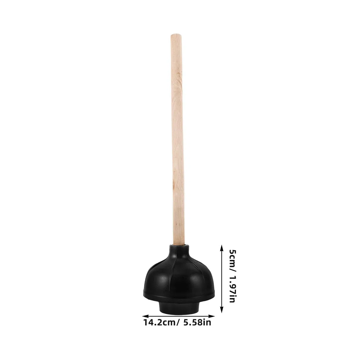 MAGICLULU Stantuffo per WC in Gomma con Manico Ergonomico e Struttura Doppio Strato, Forte Effetto Ventosa per Sbloccare Scarichi Intasati, Accessorio per Pulizia Bagno