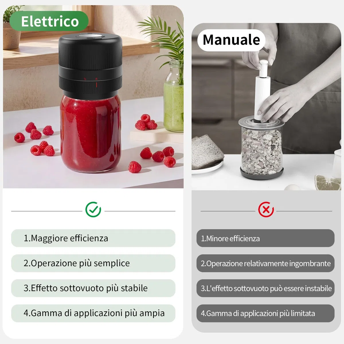 Elctrtici Mason Jar Vacuum Sealer, Macchina Sottovuoto per Barattoli Vetro, Kit Sigillatore Sottovuoto Elettrico per Barattoli da Muratore, Conservazione Alimenti, Nero (Versione Aggiornata)