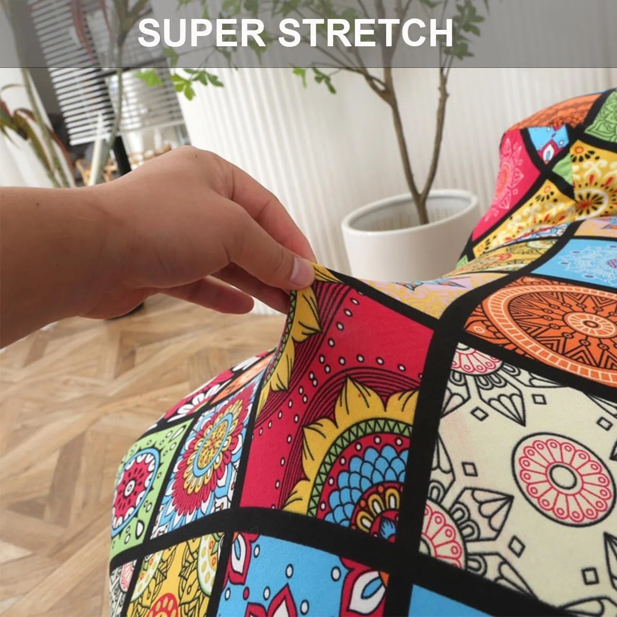 Coprisedia reclinabile con tasche per sedia elettrica, 4 pezzi, motivo floreale, elasticizzato, antiscivolo, protezione per mobili (B6)