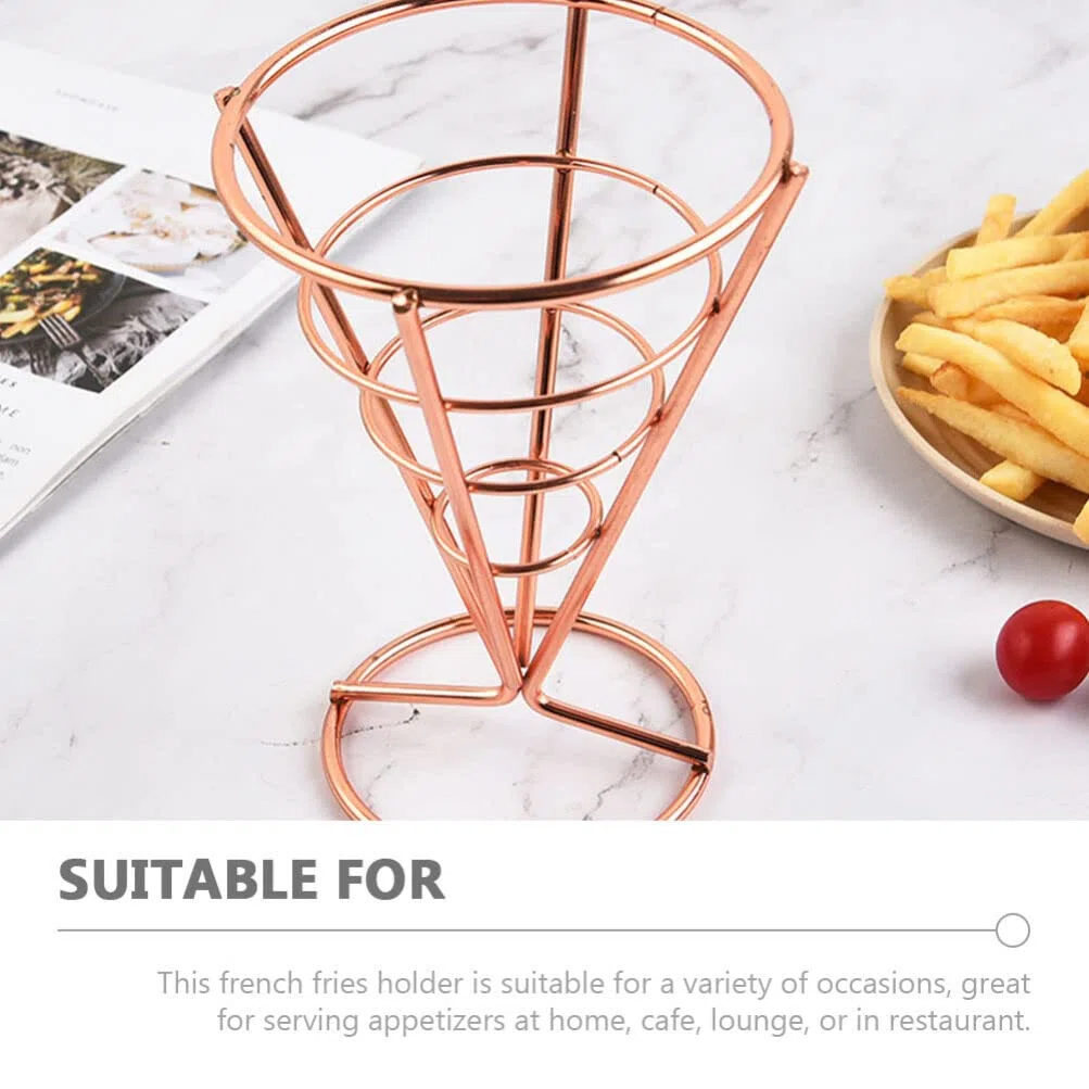 UKCOCO 2pezzi Portaconi per Fritte Inossidabile per Snacks e Antipasti Speciali Come Matrimoni e Snack