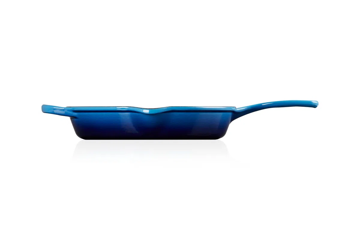 LE CREUSET Grill rotondo profondo Evolution in ghisa vetrificata, 25 cm, Azure, 20187262200422