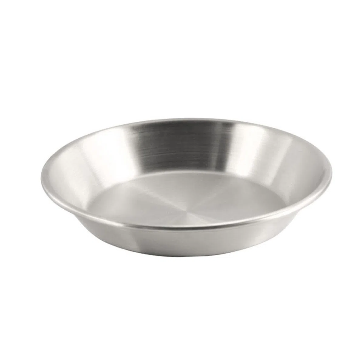 Piatto Pizza in Acciaio Inossidabile Spesso 18 CM Teglia da Forno Profonda per Dolci e Torte Piatto Leggero e Resistente per Campeggio e Picnic