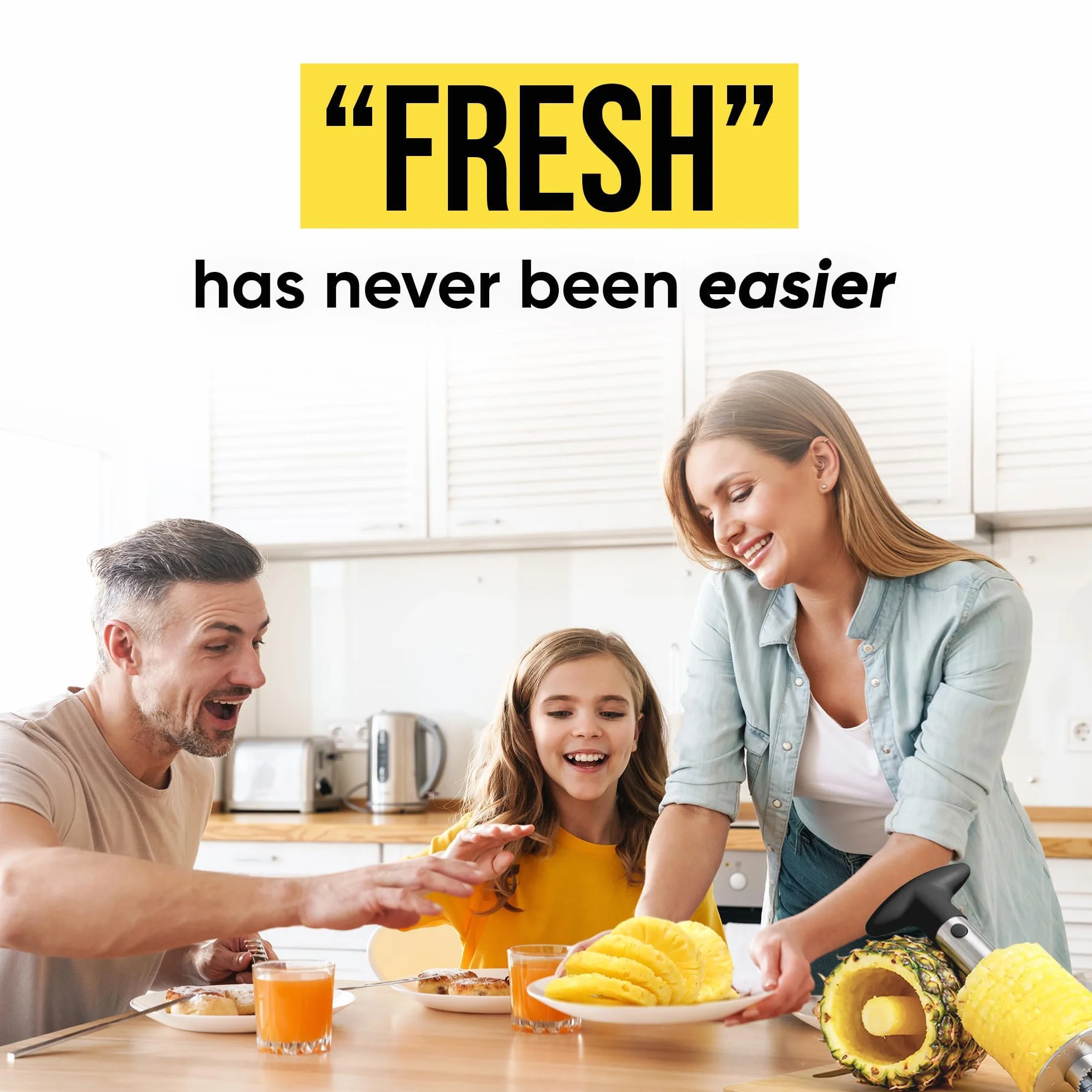 Zulay Kitchen cucina ananas corer e strumento di affettatrice - acciaio inox pineapple cutter per easy nucleo removal & presse - super fast ananas affettatrice e strumento di corer permette di rispar