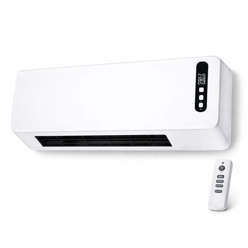 Termoconvettore Ceramico Elettrico da Parete con Funzione Ventilatore Estiva Telecomando e Timer Display LCD 2 Livelli di Potenza 1000W / 2000W – LEMAG SRL