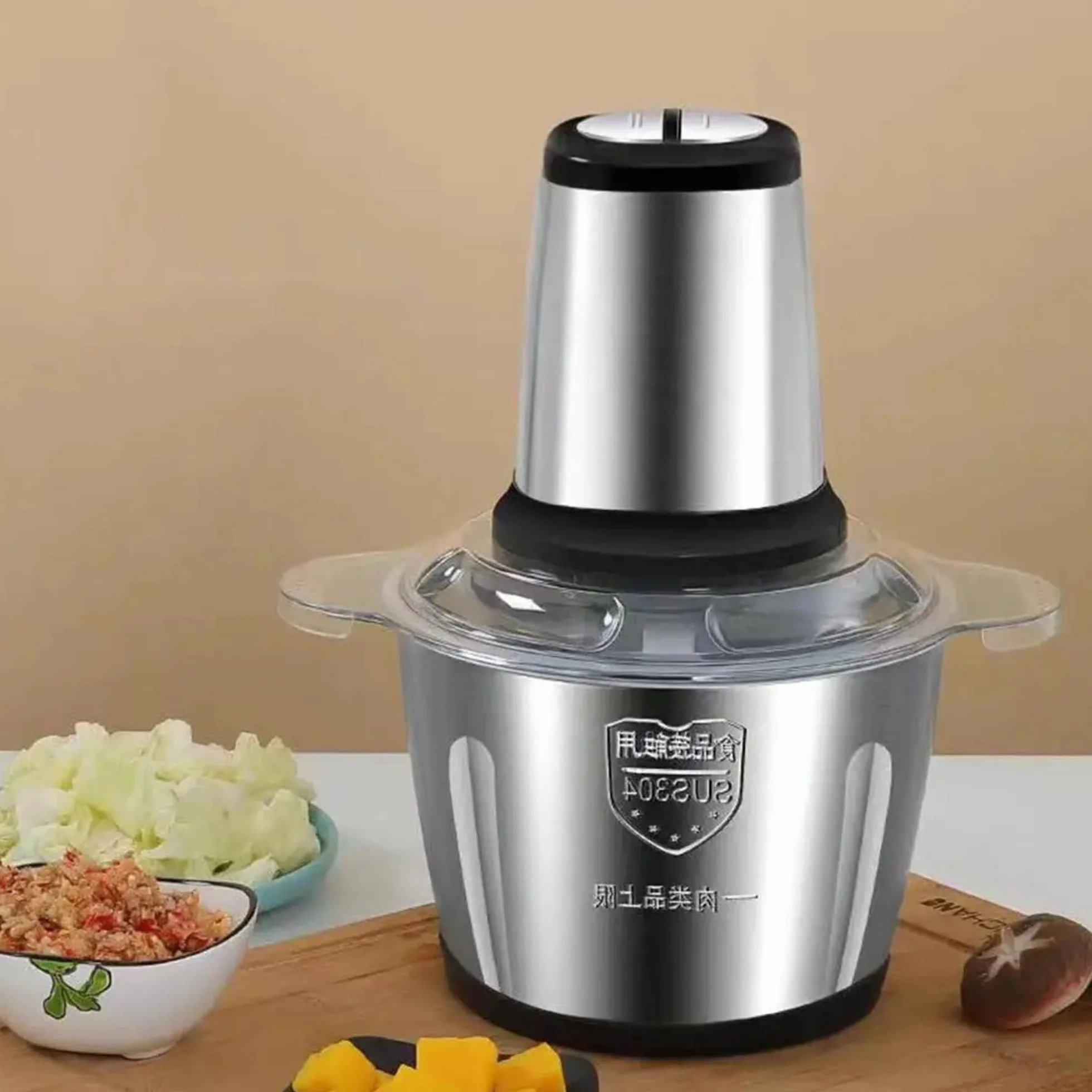 Tritacarne Elettrico In Acciaio Inox 250W con 2 Livelli di Velocità e 2L Rimovibile Ciotola | MULTIMINCER