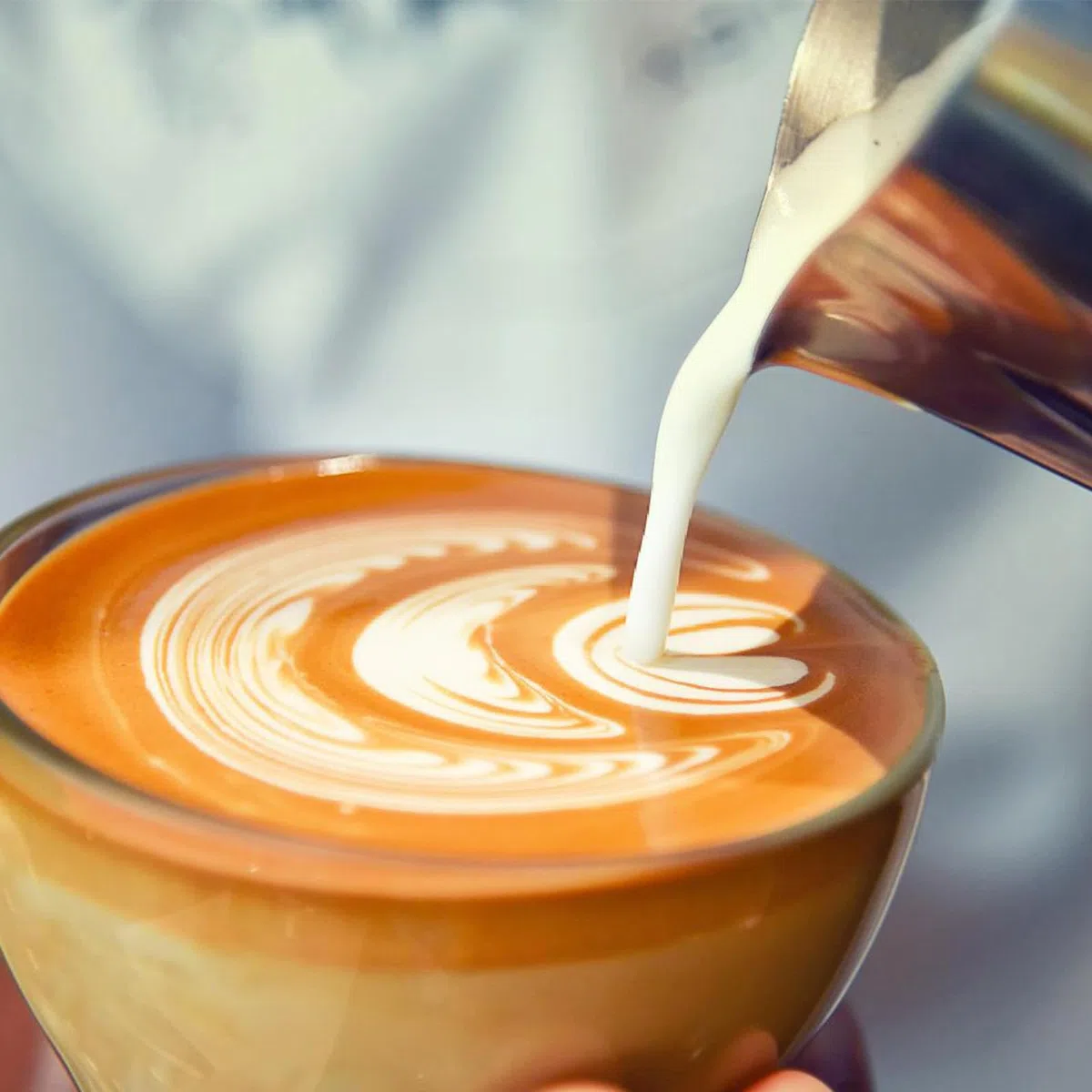 Brocca per latte con coperchio, 350 ml, in acciaio inox, per latte, caffè, caffè, cappuccino (2P)