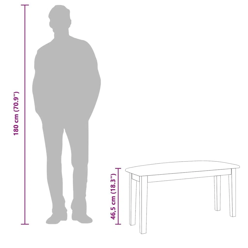 vidaXL Panca 90 cm Bianco in Legno Massello di Hevea, Panca, Panca, Panca, Panca, Panca, Panca, Panca, Panca, Panca da Interno, Panca da Ingresso