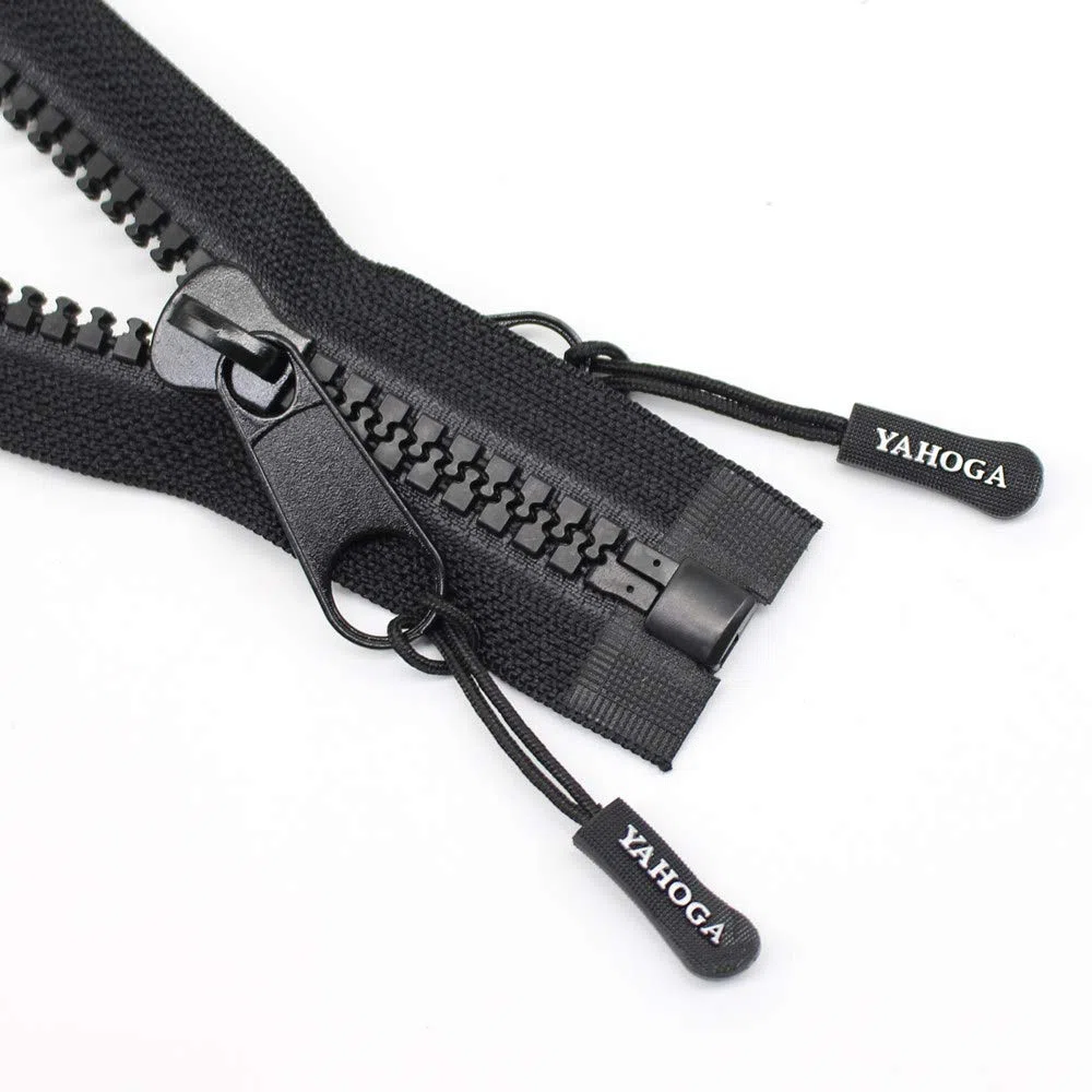 YaHoGa 182 cm #10 separare Grandi plastica Cerniere Lampo Nastro Nero con Doppio Linguetta Slider per Cucire, Sacco a Pelo, Barca, Tela, Copertura, Trampolino, Cuccia, Tenda