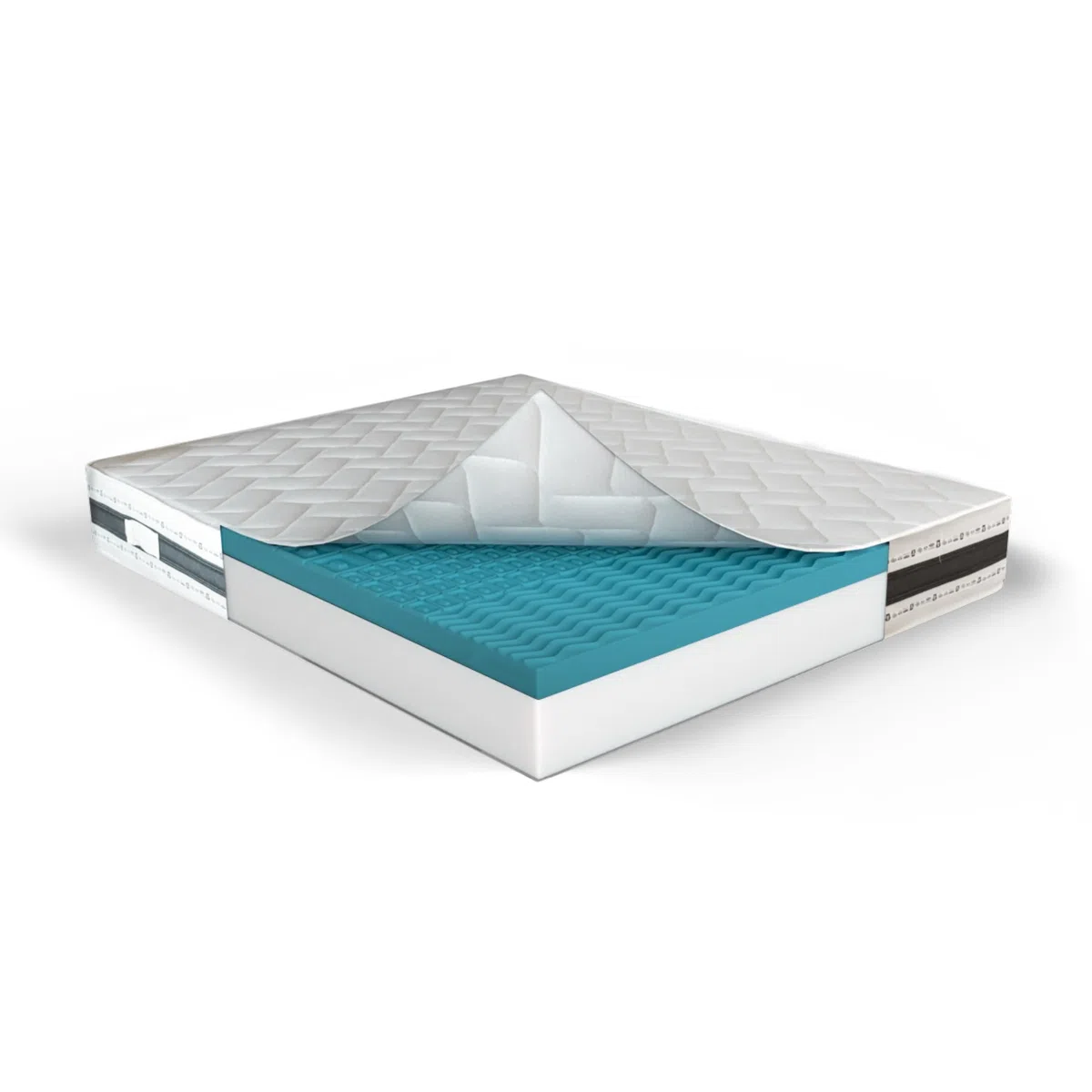 MUUN Materasso UNA PIAZZA E MEZZA in Memory Foam, 120 x 200 cm, Anallergico e Ipoallergenico, ALTEZZA 21 CM, Isola il Movimento, Bassa Manutenzione, Flessibile e Morbido, GARANTITO 20 ANNI, Mod. IRIS