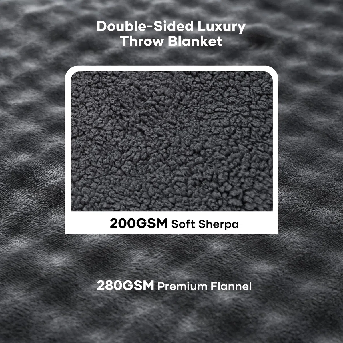 Coperta Elettrica Riscaldante 150x200cm, Motivo a Bolle 3D, Peluche Soft e Sherpa Rinforzato, 6 Livelli di Calore, Timer 1-10H, Coperta Elettrica Doppia per Letto Divano Ufficio, Lavabile, Grigio