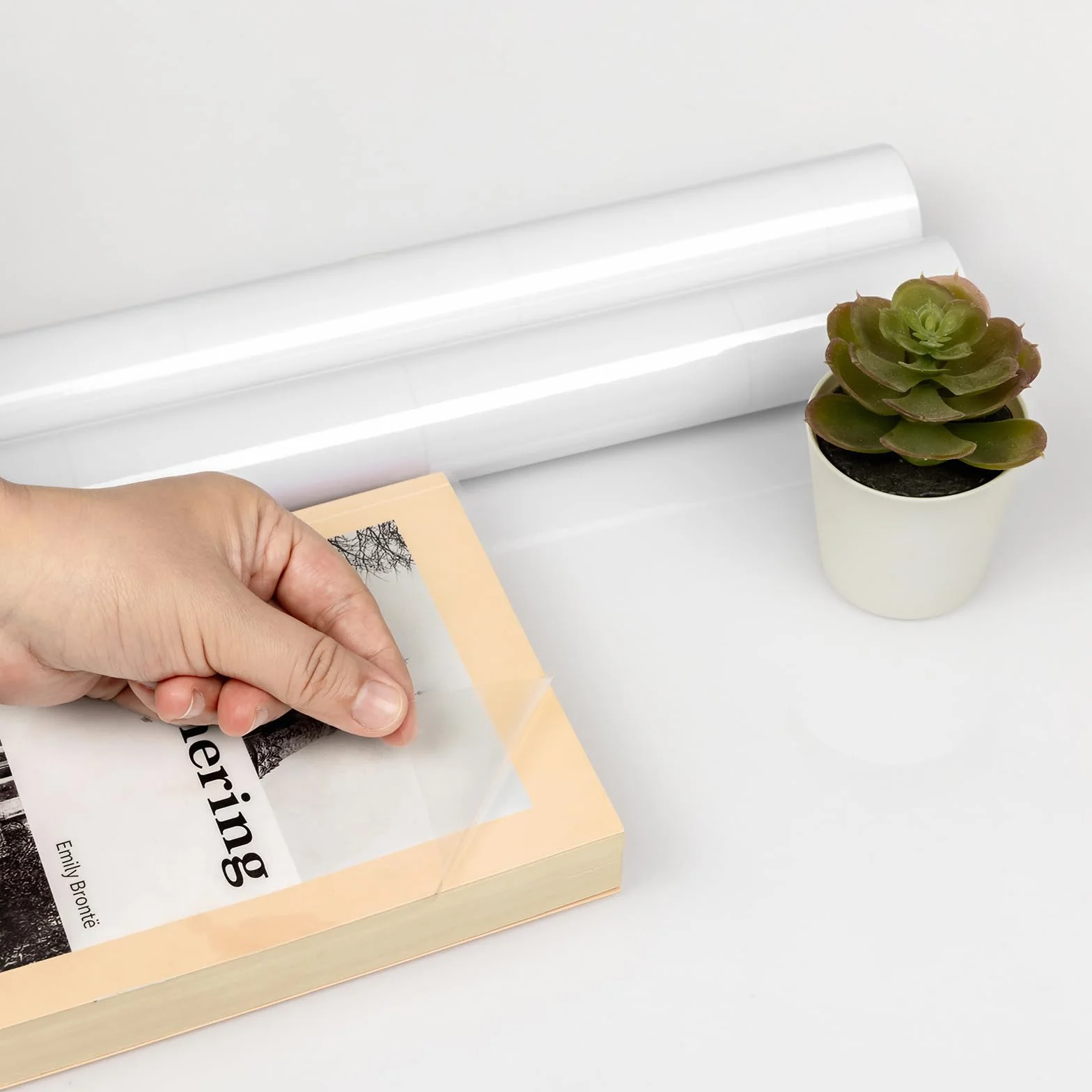 Hode Trasparente Carta Adesiva per Mobili Cucina 40x300cm, Pellicola Adesiva Pareti Piastrelle Porte RotoloDecorativo Vinile Impermeabile