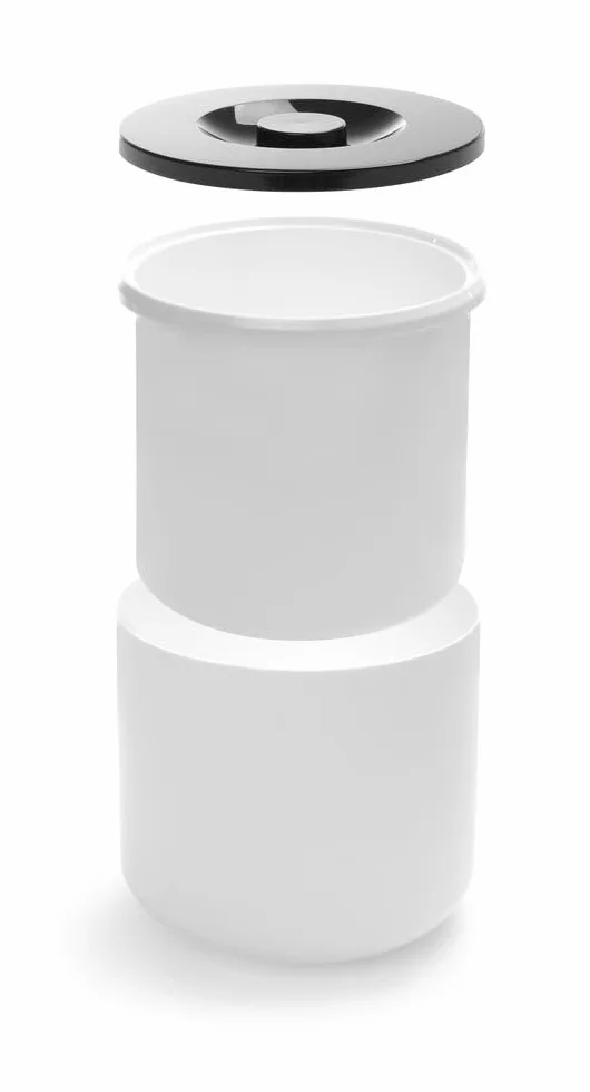 HENDI Secchio per ghiaccio, contenitore per cubetti di ghiaccio, BarUp, a doppia parete, 5L, ø190x(h)200mm, polistirolo, bianco e nero