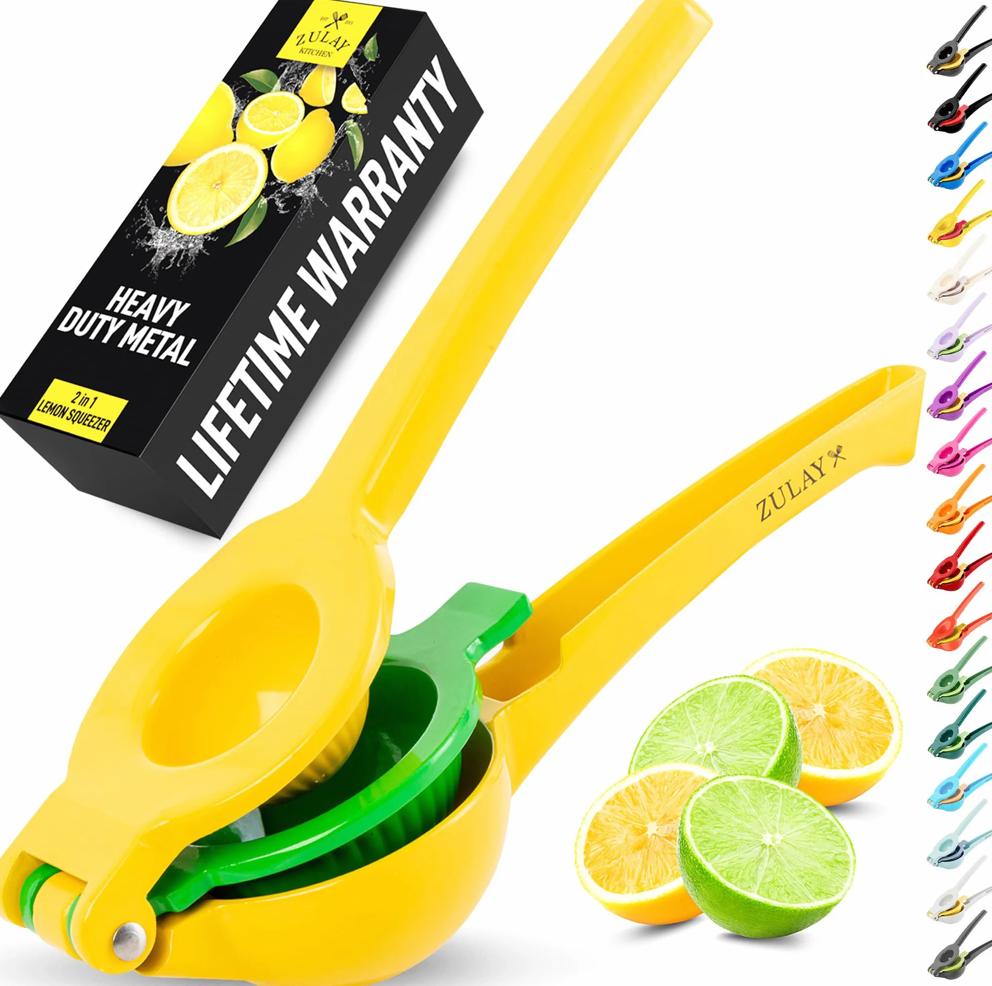 Zulay Kitchen le più votate premium quality metallo lemon lime squeezer - manuale citrus press juicer