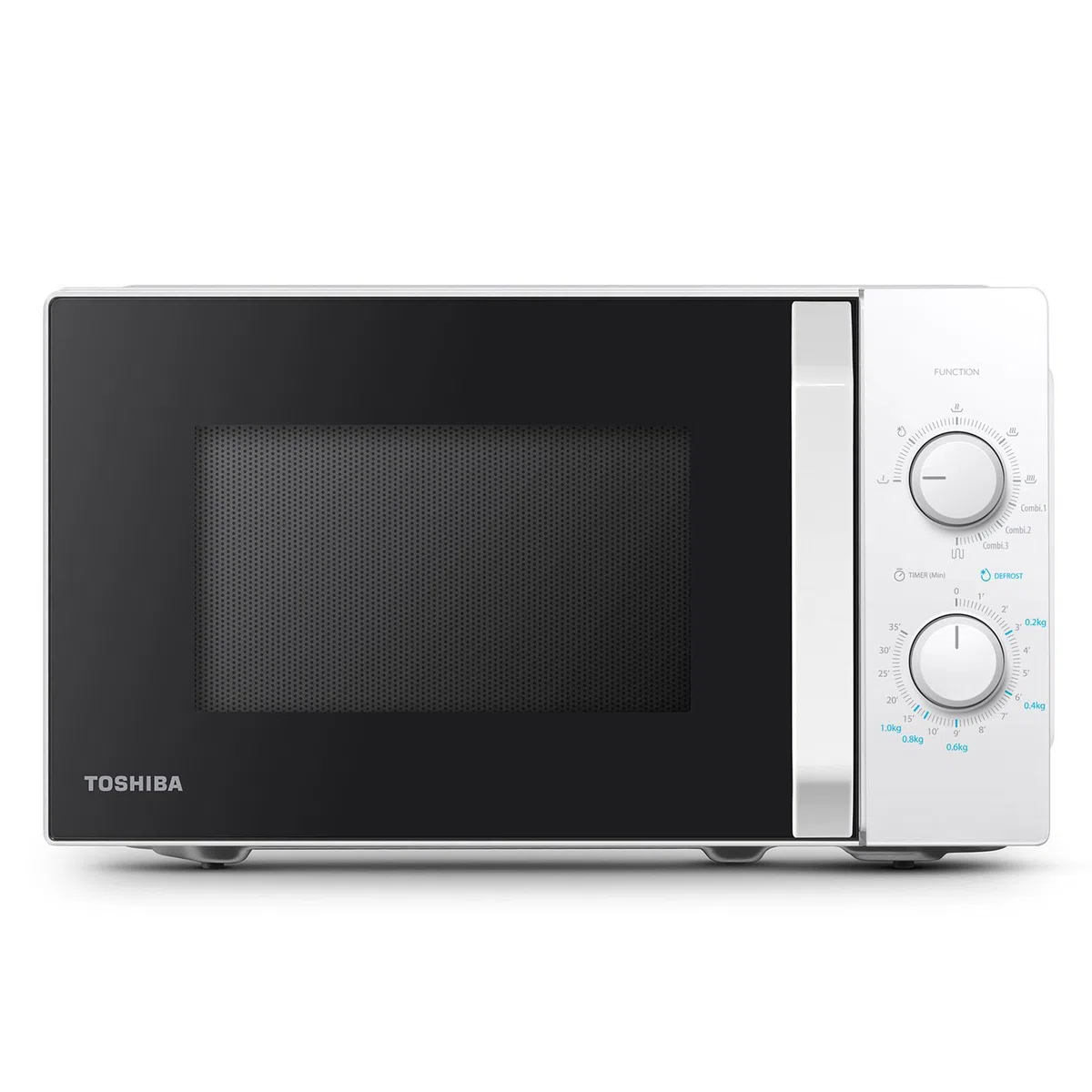 Toshiba MW2-MG20P(WH) Forno a microonde 3 in 1 con grill, 20 l, 5 livelli di potenza regolabili, timer, 800 W, grill 1000 W, bianco