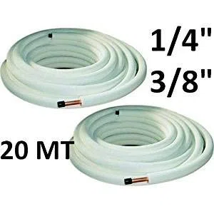 Tubi rame coppia 1/4" 3/8" - 20 mt - per condizionamento