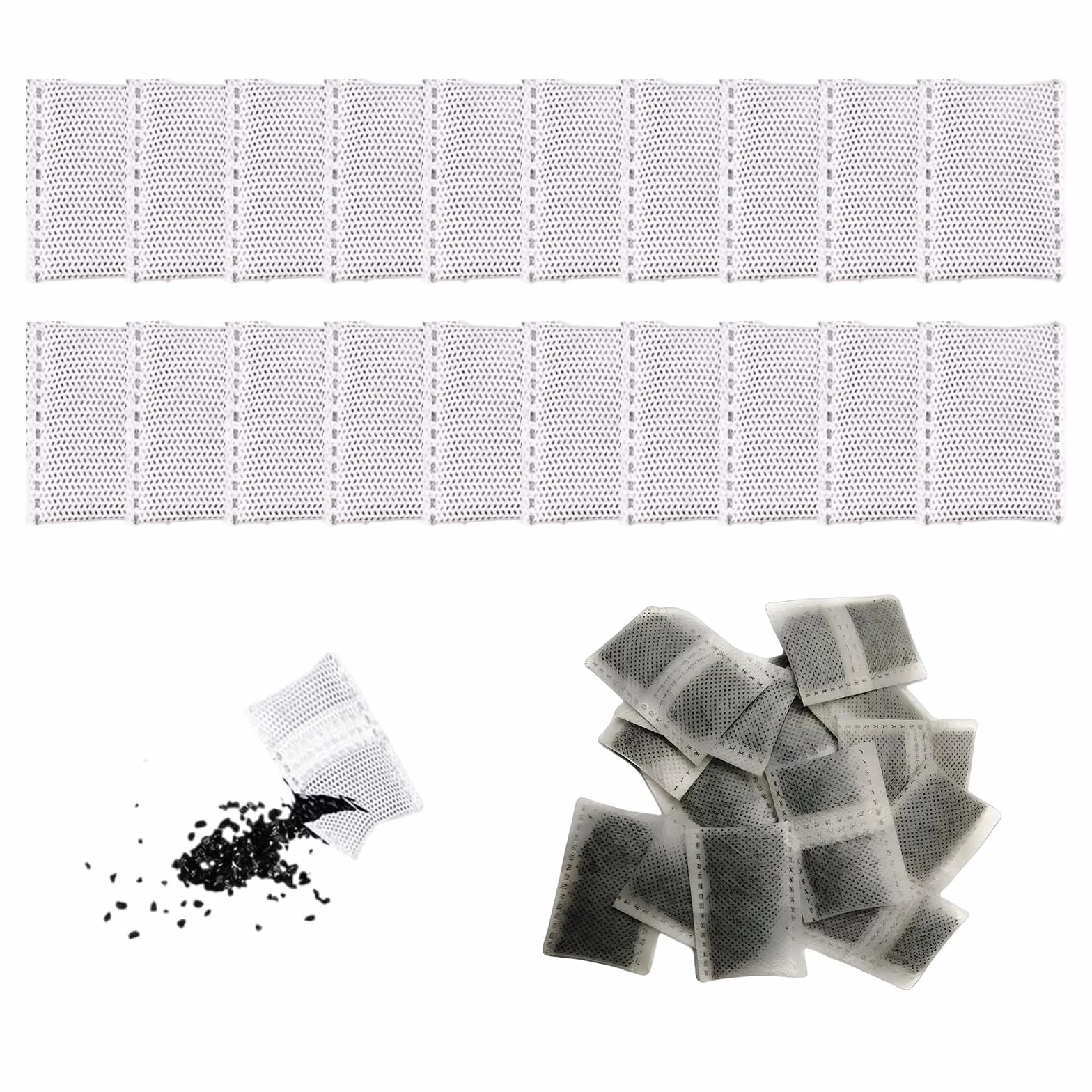 50 sacchetti di carbone attivo per la neutralizzazione degli odori, deodorante naturale per auto, casa, armadio, cantina e animali
