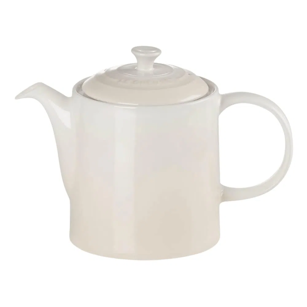 Le Creuset Teiera alta in Gres Vetrificato, 1.3 litri, per 4 Tazze, Meringue, 80703137160003
