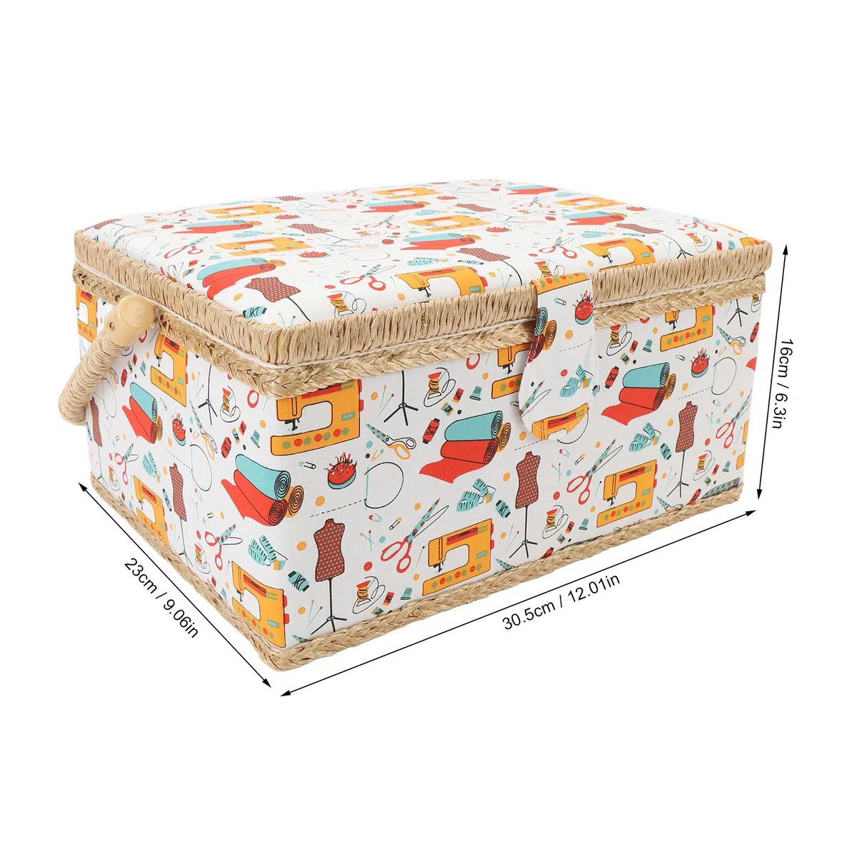 Cesto di cucito, scatola da cucito di grande capacità per forniture per cucire scatola di stoccaggio da cucito con organizzatore di scatole da cucito per vassoio di plastica