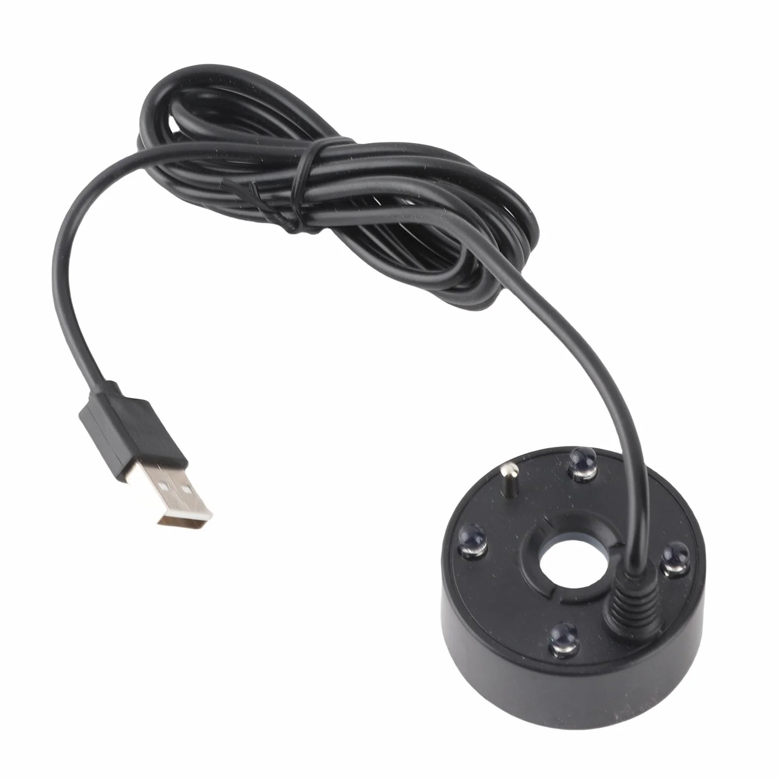 Fockety Nebulizzatore, nebulizzatore ad ultrasuoni a 4 LED, nebulizzatore USB per Fontana d'Acqua e laghetto, nebulizzatore, umidificatore d'Aria per Giochi d'Acqua, Halloween, Natale