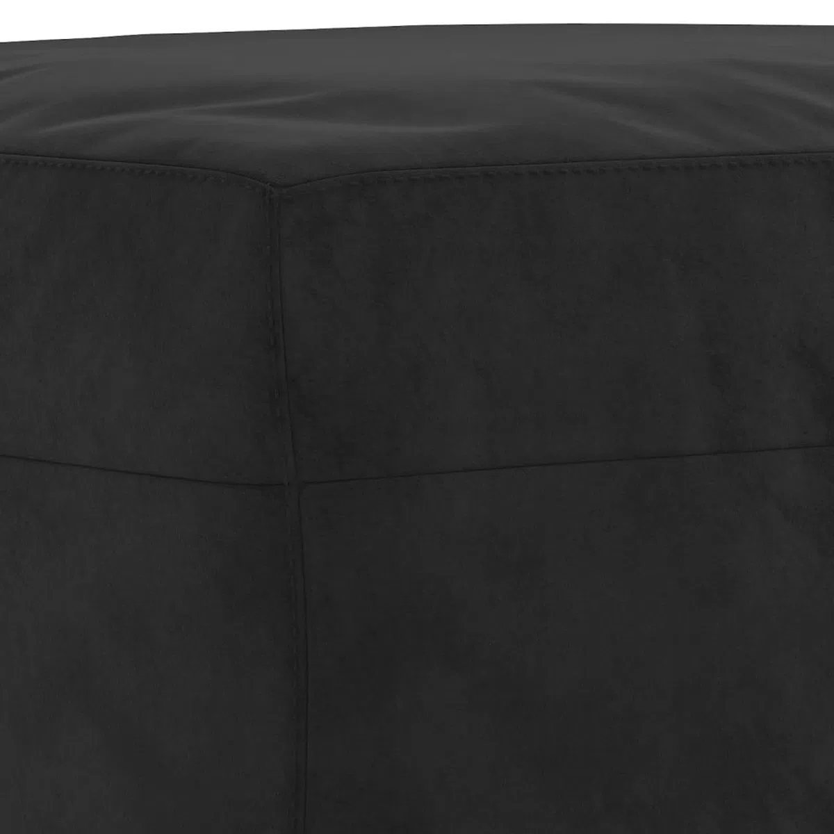 Gecheer Poggiapiedi Nero, per Riposo Gambe e Seduta aggiuntiva, 70x55x41 cm, Velluto 100% Poliestere con Struttura in Compensato, Imbottitura in gommapiuma, per Divano Poltrona Soggiorno Camera