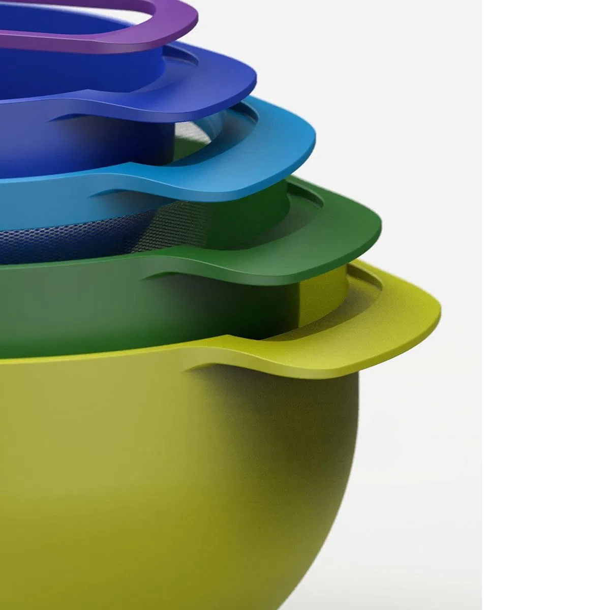 Joseph Joseph Nest 9 Plus, set compatto per la preparazione dei cibi con ciotole per mescolare, misurini, setaccio e colino, multicolore