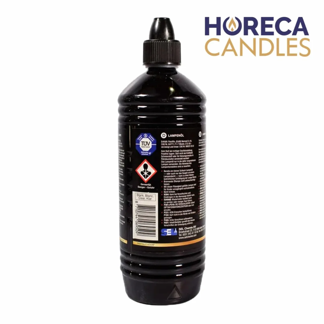 Horeca Candles - Olio per Lampade – 2x1L di Cera Liquida, Senza Fumo e Odore, Olio di Paraffina, Lunga Durata, Ideale per Uso Interno ed Esterno, Lampade a Petrolio e Torce, Fiaccole da Giardino