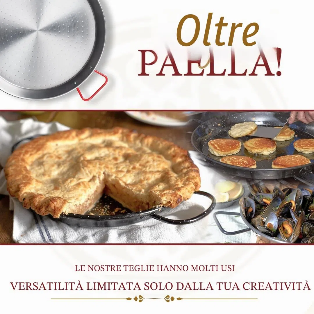 La Ideal 2897600 Paellera in Ferro Spazzolato, Diametro 40 cm