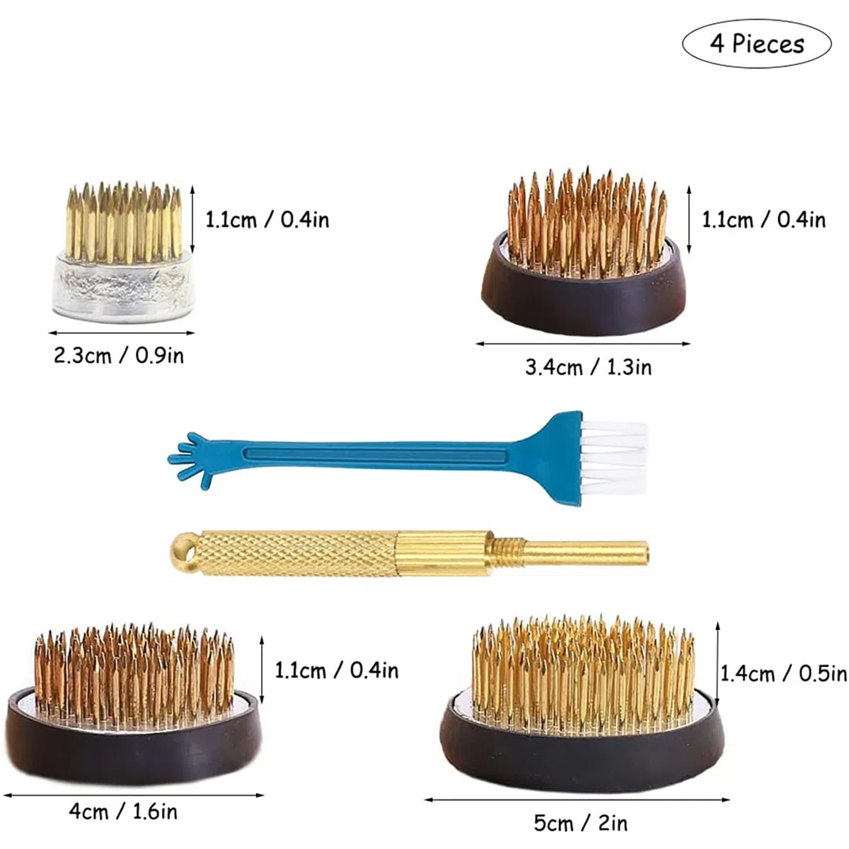 4 Pezzi Rana Rotonda, Acciaio Inossidabile Ikebana, Rana Fiore, Rana Fiore Rotonda, Composizione Floreale a Spillo in Rame con Base Ad, Anello in Gomma Acciaio Inossidabile, per Home, Office