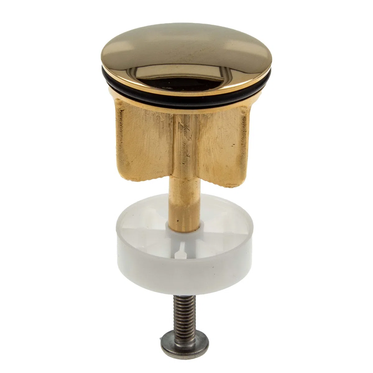 Tecuro, tappo di scarico eccentrico con diametro di 40 mm, placcato oro