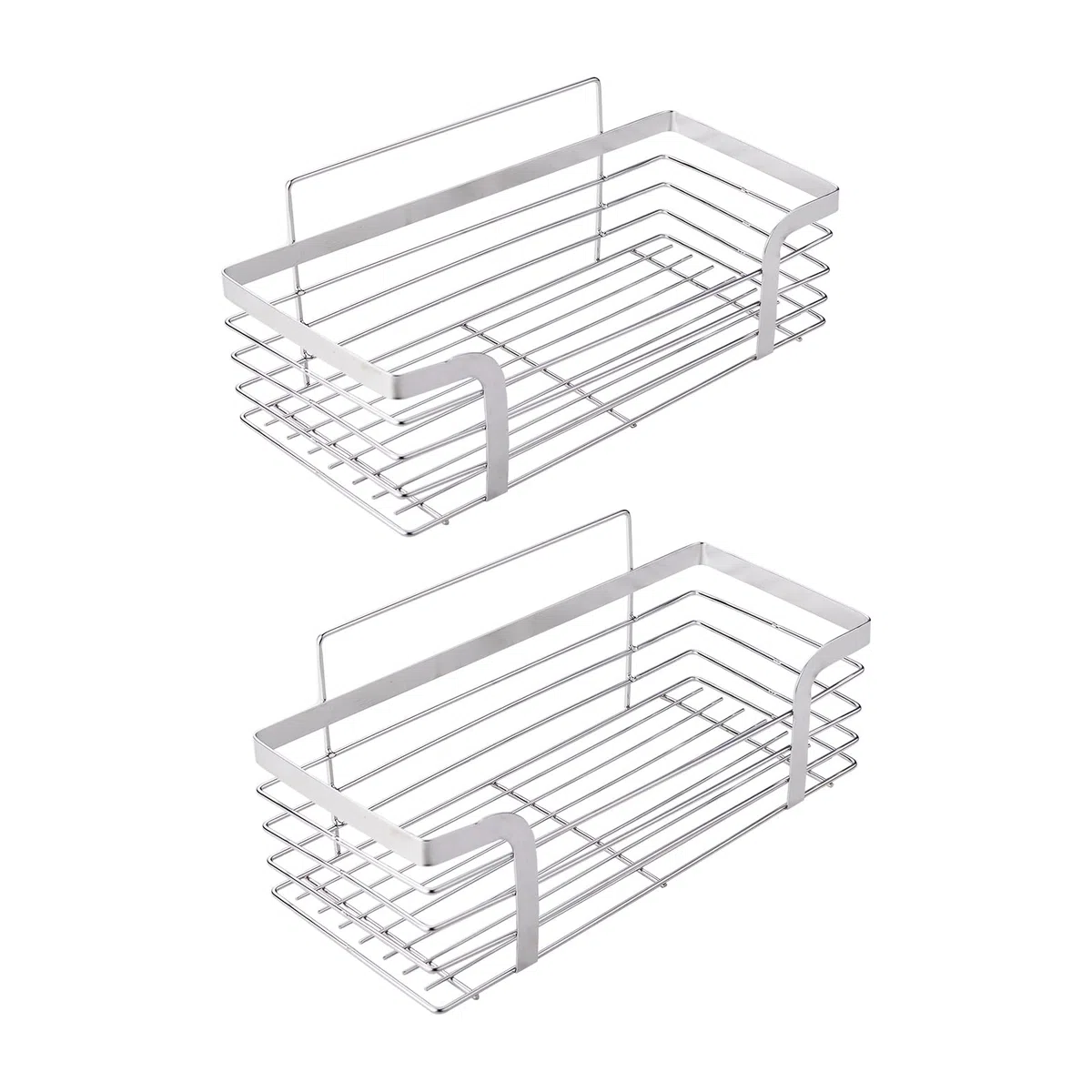 Ibergrif M34036A, Portasapone da doccia, Portasapone da doccia senza foratura, Cestino da doccia sospeso in acciaio inox, Grigio