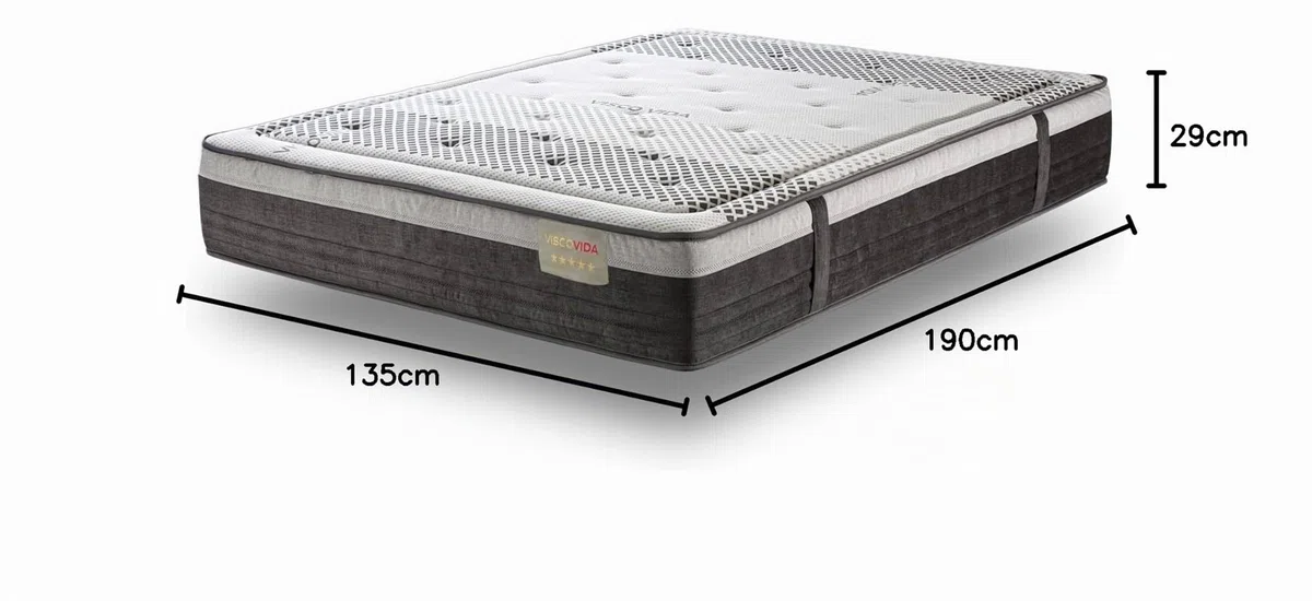 Materasso Matrimoniale 160x200 Memory Foam 27 cm Ergonomico e Ortopedico, Alta Densità HR, Fermo e Traspirante, Antibatterico e Ipoallergenico – Certificato Oeko-Tex – Ideale per Dolori alla Schiena