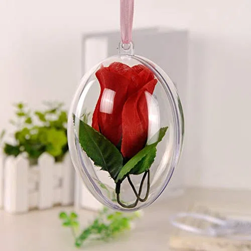 10 uova di plastica trasparente, 10 cm, da appendere, riempibili, fai da te, decorazione per la casa