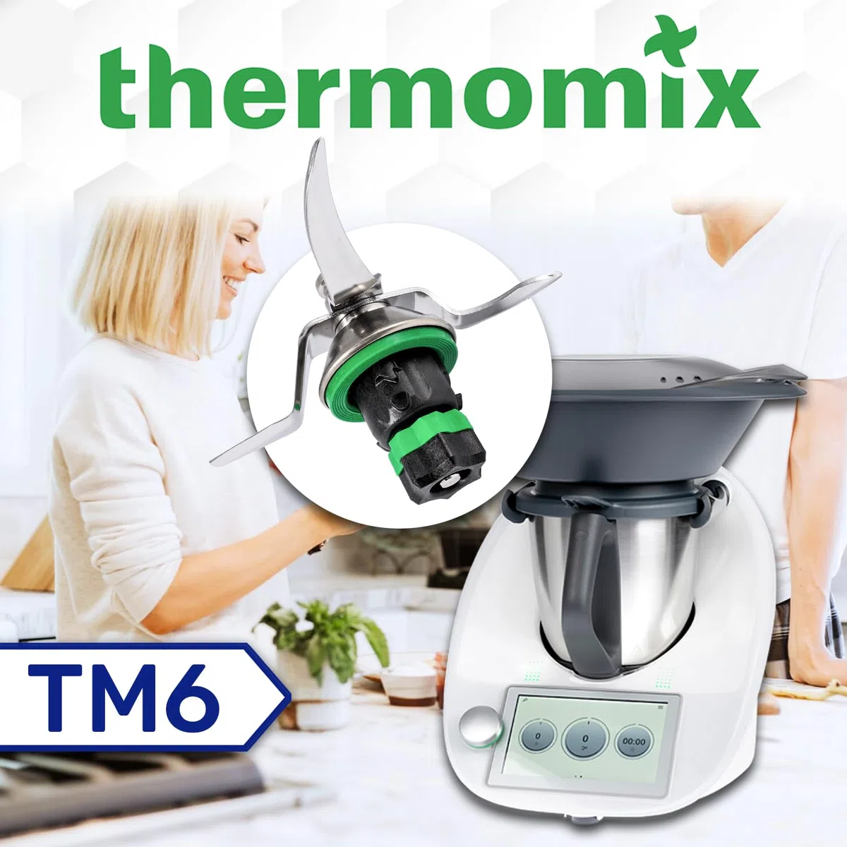 MONTERAL Gruppo Lame e Guarnizione per Vorwerk Bimby TM6 Robot da Cucina - Garanzia di 10 Anni